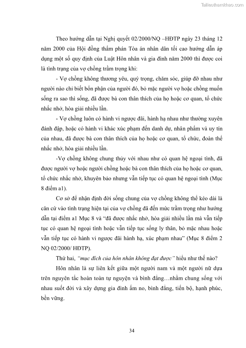 Luận văn thạc sĩ luật học Căn cứ ly hôn theo luật hôn nhân và gia đình năm 2000 qua thực tiễn áp dụng pháp luật tại tòa án nhân dân trên địa bàn thành phố Đà Nẵng - 6 Trang 41