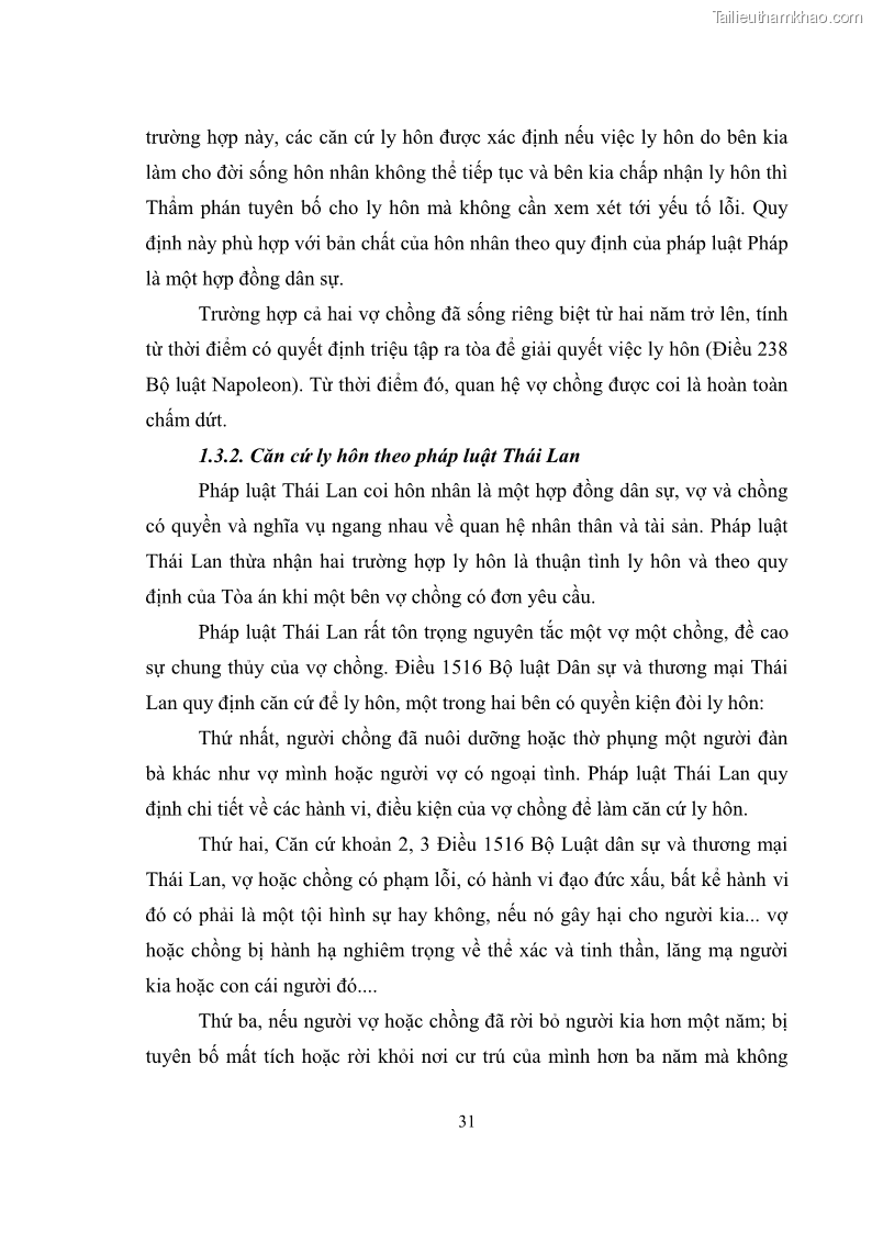 Luận văn thạc sĩ luật học Căn cứ ly hôn theo Luật Hôn nhân và gia đình Việt Nam năm 2014 - 5 Trang 33