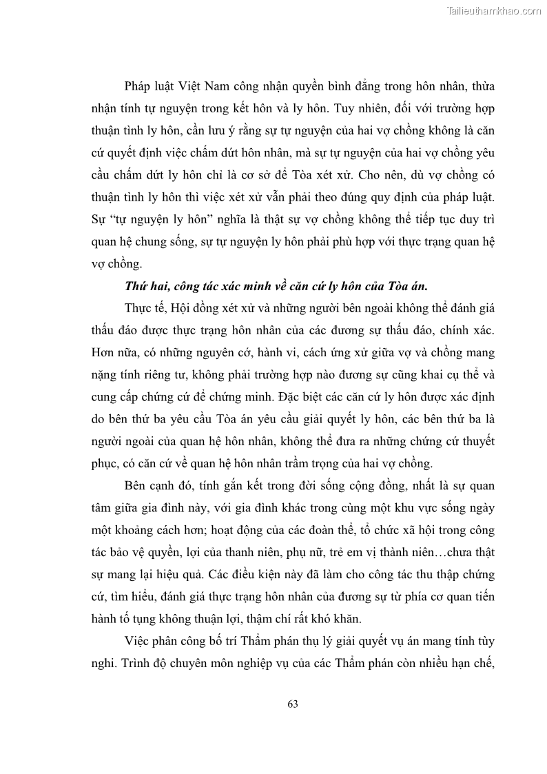 Luận văn thạc sĩ luật học Căn cứ ly hôn theo Luật Hôn nhân và gia đình Việt Nam năm 2014 - 9 Trang 65
