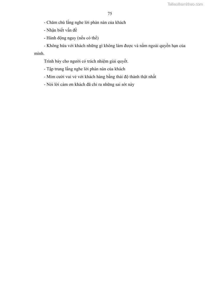 Khóa luận tốt nghiệp Giải pháp nâng cao chất lượng dịch vụ buồng phòng tại khách sạn Sài Gòn - 12 Trang 89