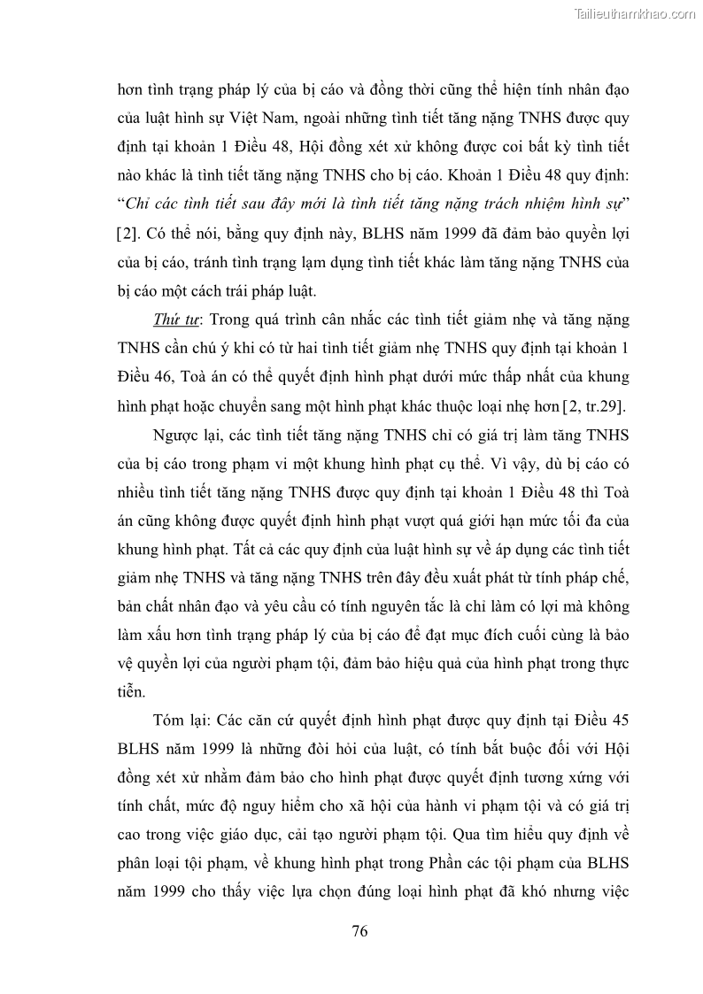 Luận văn thạc sĩ luật học Căn cứ quyết định hình phạt - Những vấn đề lý luận và thực tiễn - 11 Trang 81