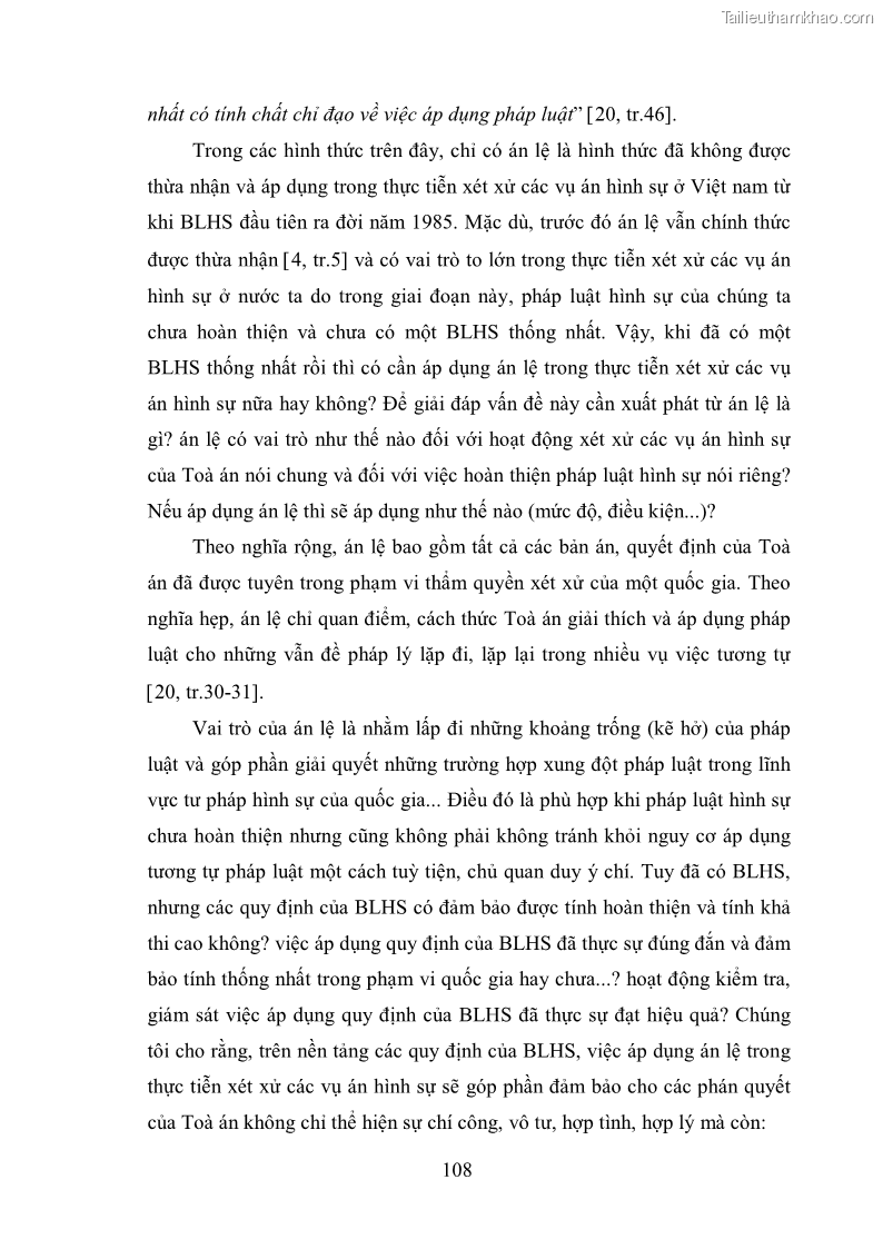 Luận văn thạc sĩ luật học Căn cứ quyết định hình phạt - Những vấn đề lý luận và thực tiễn - 15 Trang 113