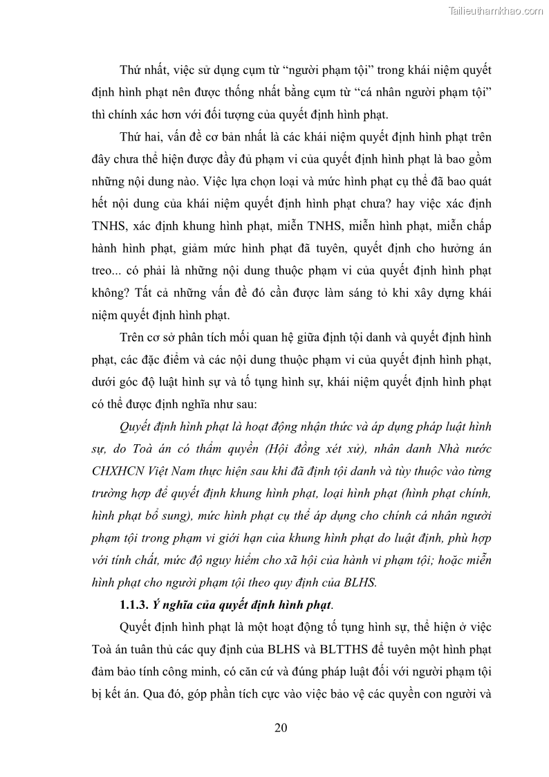 Luận văn thạc sĩ luật học Căn cứ quyết định hình phạt - Những vấn đề lý luận và thực tiễn - 4 Trang 25