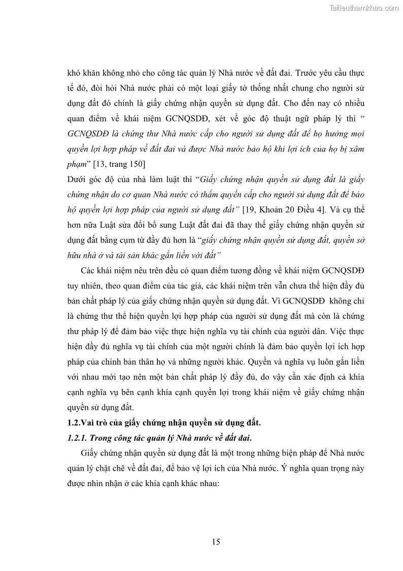 Luận văn thạc sĩ luật học Cấp giấy chứng nhận quyền sử dụng đất trên địa bàn thành phố Hà Nội từ năm 2003 đến nay - 3 Trang 17