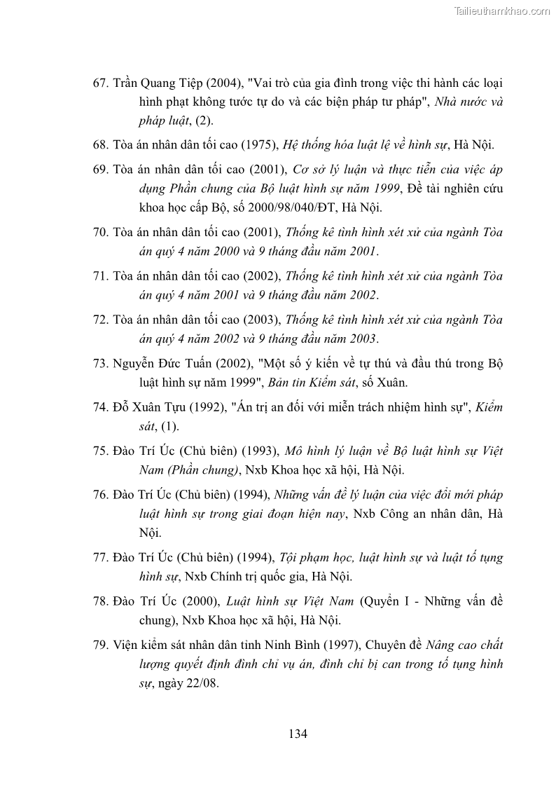 Luận văn thạc sĩ luật học Chế định miễn trách nhiệm hình sự trong luật hình sự Việt Nam - 18 Trang 137