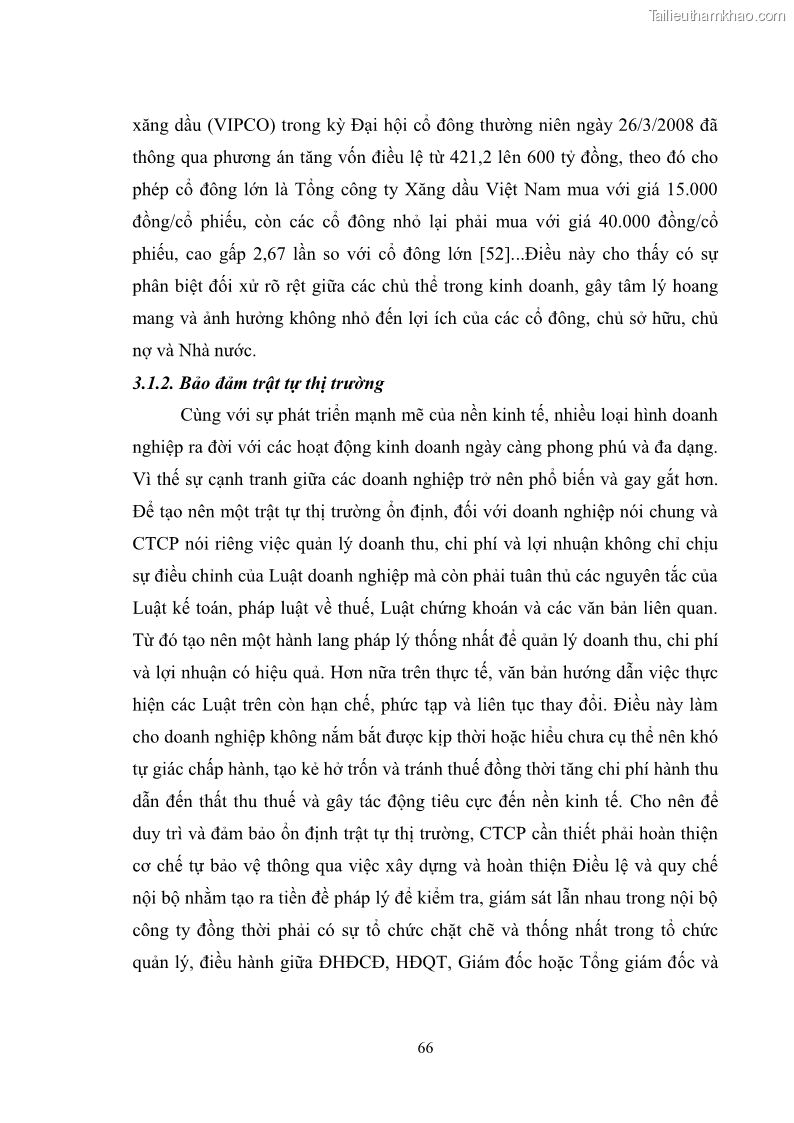 Luận văn thạc sĩ luật học Pháp luật về quản lý doanh thu, chi phí và lợi nhuận trong công ty cổ phần ở Việt Nam - 10 Trang 73