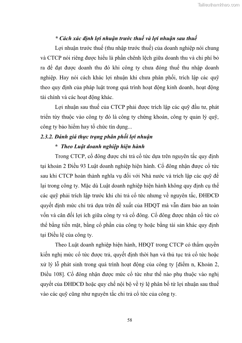 Luận văn thạc sĩ luật học Pháp luật về quản lý doanh thu, chi phí và lợi nhuận trong công ty cổ phần ở Việt Nam - 9 Trang 65