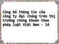 Công bố thông tin của công ty đại chúng trên thị trường chứng khoán theo pháp luật Việt Nam - 14
