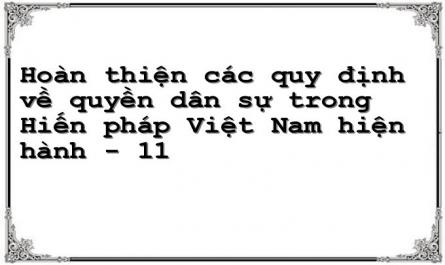 Hoàn thiện các quy định về quyền dân sự trong Hiến pháp Việt Nam hiện hành - 11