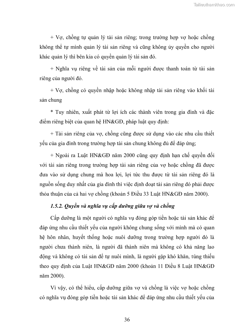 Luận văn thạc sĩ luật học Cơ sở lý luận và thực tiễn điều chỉnh quan hệ tài sản của vợ chồng theo Luật Hôn nhân và gia đình Việt Nam năm 2000 - 6 Trang 41