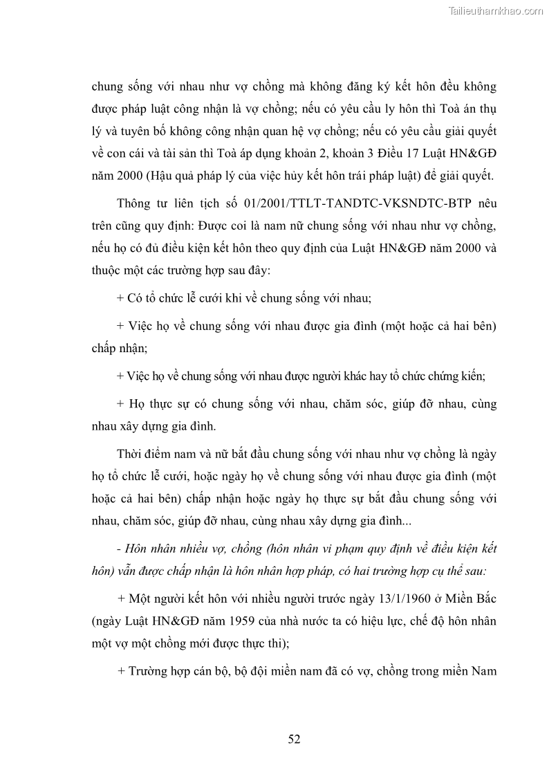 Luận văn thạc sĩ luật học Cơ sở lý luận và thực tiễn điều chỉnh quan hệ tài sản của vợ chồng theo Luật Hôn nhân và gia đình Việt Nam năm 2000 - 8 Trang 57