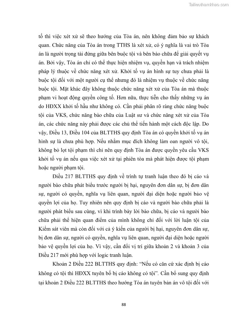 Luận văn thạc sĩ luật học Cơ sở lý luận và thực tiễn về tranh tụng tại phiên tòa trong xét xử vụ án hình sự ở tỉnh Bắc Ninh - 13 Trang 97