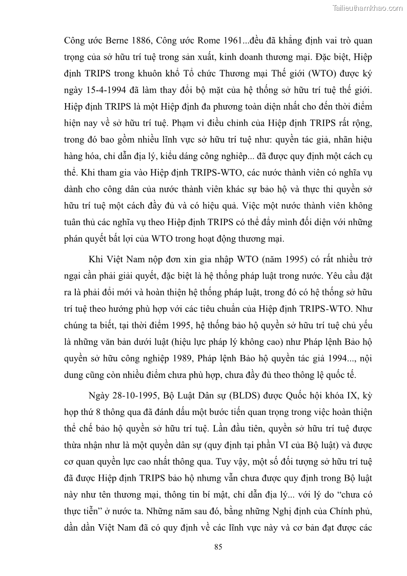 Luận văn thạc sĩ luật học Cơ sở pháp lý cho việc hội nhập quốc tế của Việt Nam trong lĩnh vực khoa học và công nghệ - 12 Trang 89