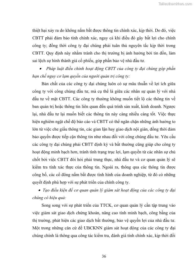 Luận văn thạc sĩ luật học Công bố thông tin của công ty đại chúng trên thị trường chứng khoán theo pháp luật Việt Nam - 6 Trang 41