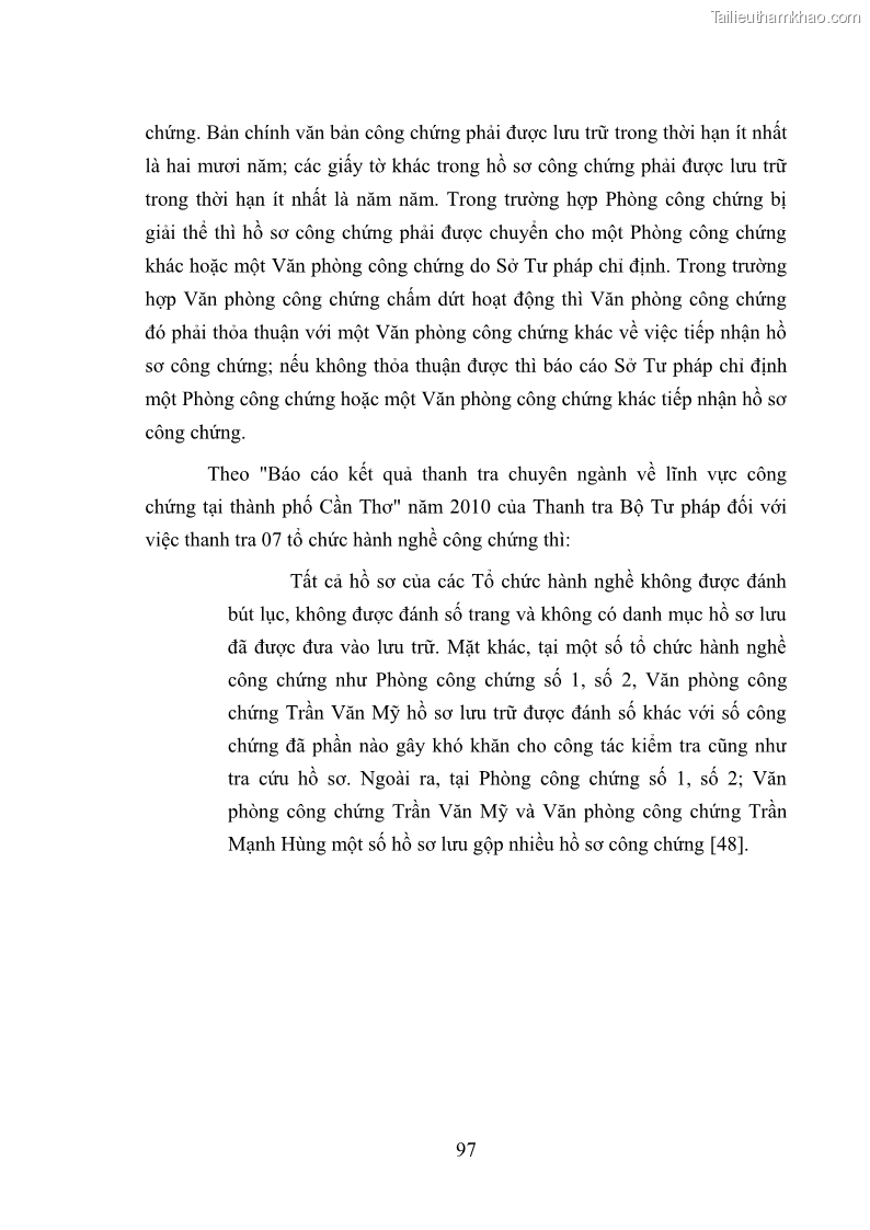 Luận văn thạc sĩ luật học Công chứng các văn bản liên quan đến tài sản của vợ chồng - 13 Trang 97