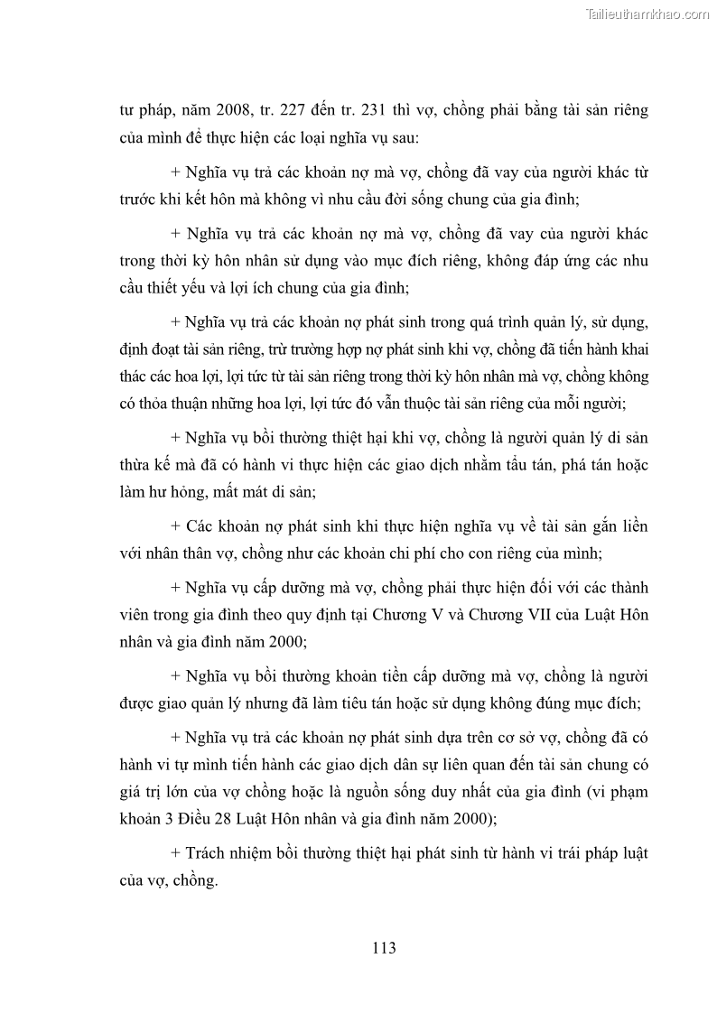 Luận văn thạc sĩ luật học Công chứng các văn bản liên quan đến tài sản của vợ chồng - 15 Trang 113