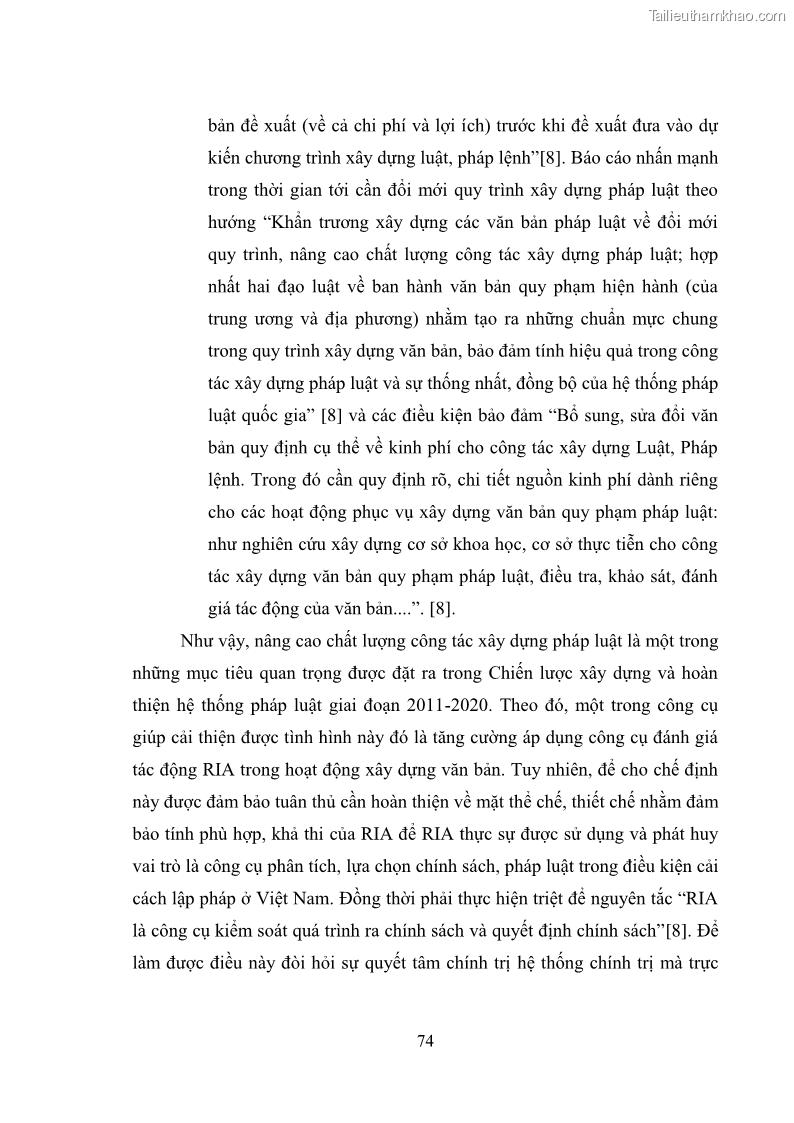 Luận văn thạc sĩ luật học Hoàn thiện các quy định về đánh giá tác động pháp luật tại Việt Nam - 11 Trang 81