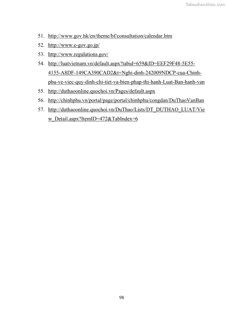 Luận văn thạc sĩ luật học Hoàn thiện các quy định về đánh giá tác động pháp luật tại Việt Nam - 14 Trang 105