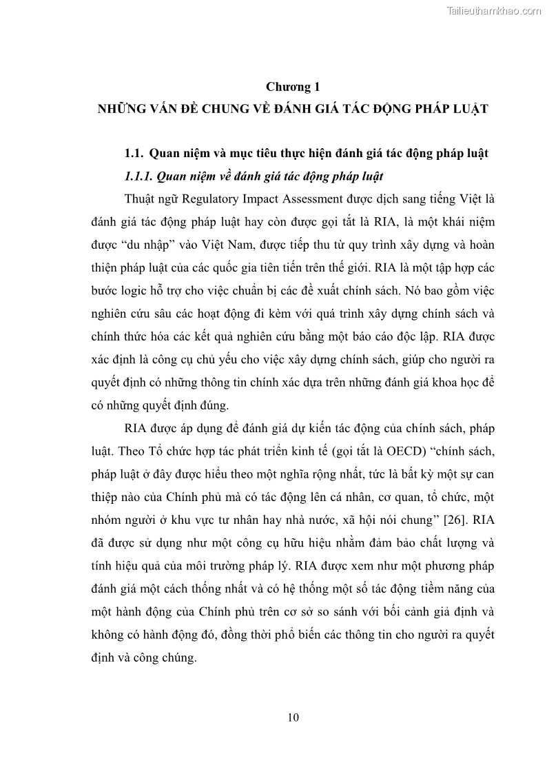 Luận văn thạc sĩ luật học Hoàn thiện các quy định về đánh giá tác động pháp luật tại Việt Nam - 3 Trang 17