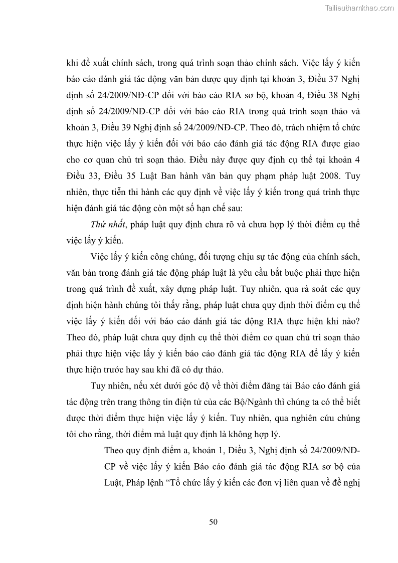 Luận văn thạc sĩ luật học Hoàn thiện các quy định về đánh giá tác động pháp luật tại Việt Nam - 8 Trang 57