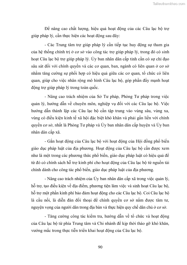 Luận văn thạc sĩ luật học Hoạt động trợ giúp pháp lý trong các chương trình giảm nghèo - 12 Trang 89