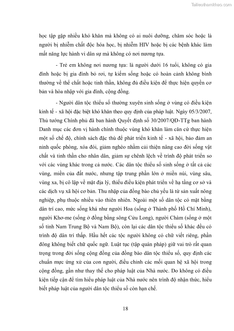 Luận văn thạc sĩ luật học Hoạt động trợ giúp pháp lý trong các chương trình giảm nghèo - 3 Trang 17