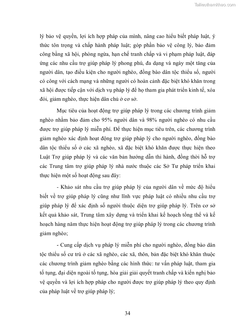 Luận văn thạc sĩ luật học Hoạt động trợ giúp pháp lý trong các chương trình giảm nghèo - 5 Trang 33