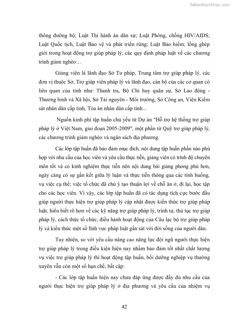 Luận văn thạc sĩ luật học Hoạt động trợ giúp pháp lý trong các chương trình giảm nghèo - 6 Trang 41