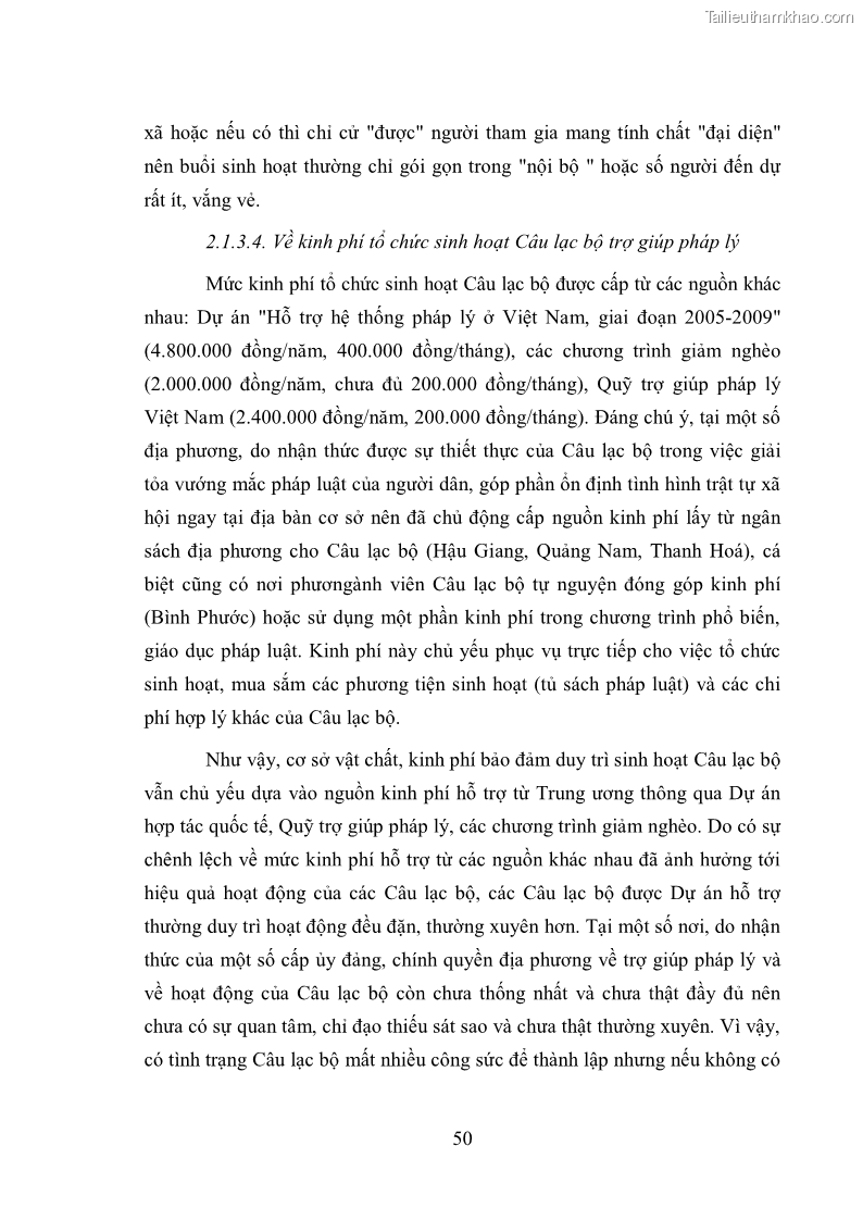 Luận văn thạc sĩ luật học Hoạt động trợ giúp pháp lý trong các chương trình giảm nghèo - 7 Trang 49