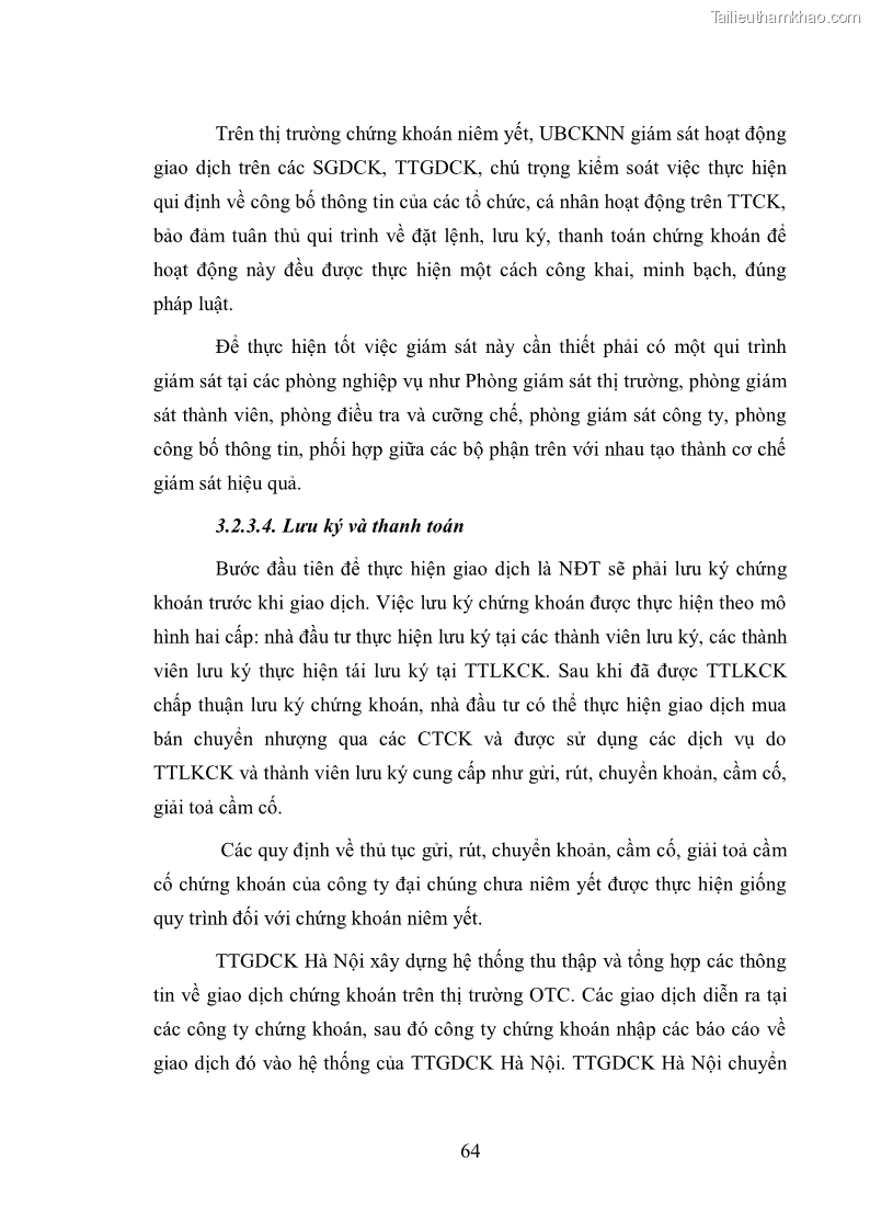 Luận văn thạc sĩ luật học Pháp luật về quản lý giao dịch chứng khoán chưa niêm yết ở Việt Nam - 9 Trang 65