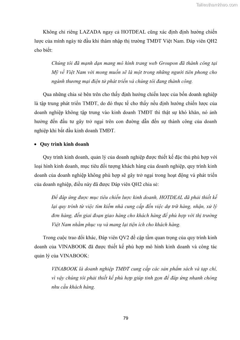 Luận văn thạc sĩ quản trị kinh doanh Các yếu tố quyết định sự thành công của phương thức Thương mại điện tử B2C tại Việt Nam - 12 Trang 89
