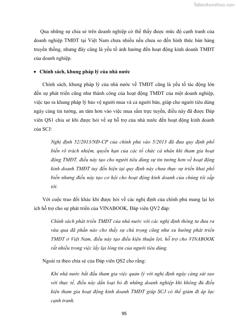 Luận văn thạc sĩ quản trị kinh doanh Các yếu tố quyết định sự thành công của phương thức Thương mại điện tử B2C tại Việt Nam - 14 Trang 105