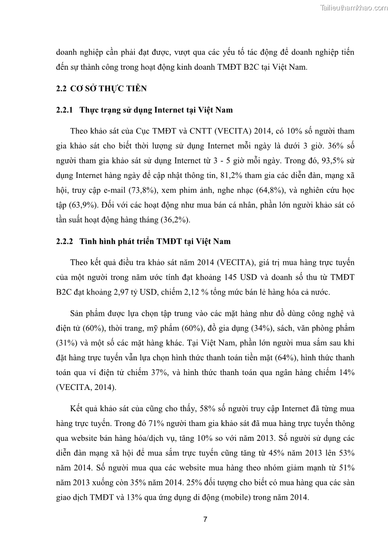 Luận văn thạc sĩ quản trị kinh doanh Các yếu tố quyết định sự thành công của phương thức Thương mại điện tử B2C tại Việt Nam - 3 Trang 17