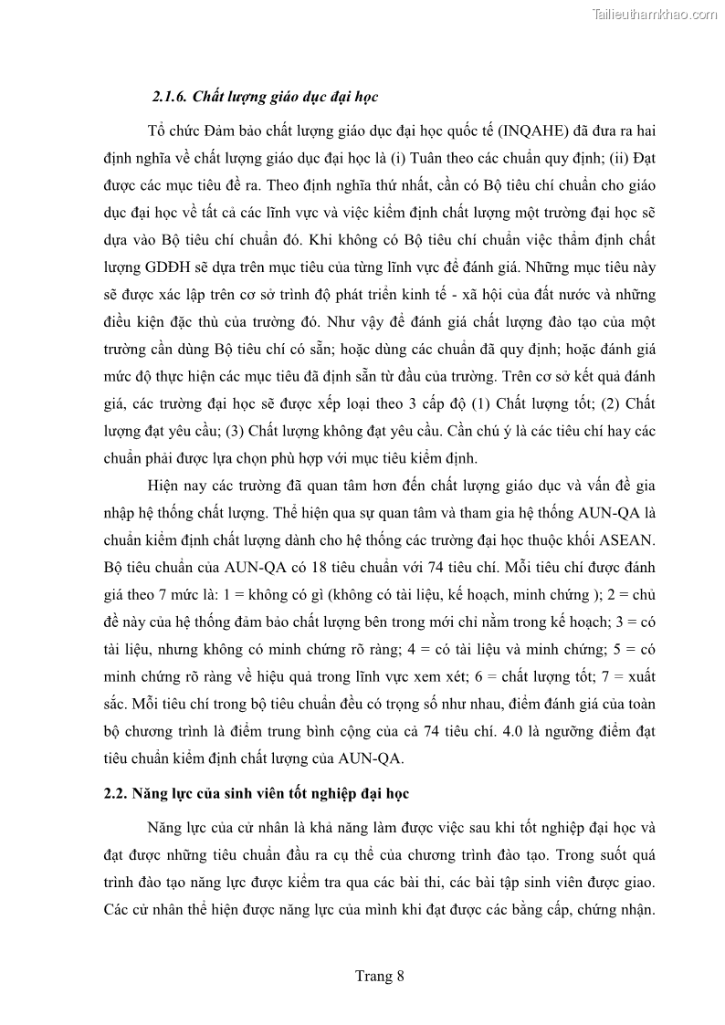 Luận văn thạc sĩ quản trị kinh doanh Khoảng cách giữa năng lực của tân cử nhân và yêu cầu của người sử dụng lao động - 4 Trang 25