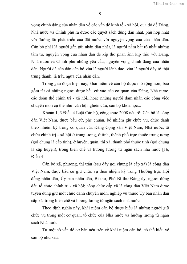 Luận văn thạc sĩ quản trị nhân lực Nâng cao chất lượng đội ngũ cán bộ Công đoàn Ngân hàng Việt Nam - 3 Trang 17