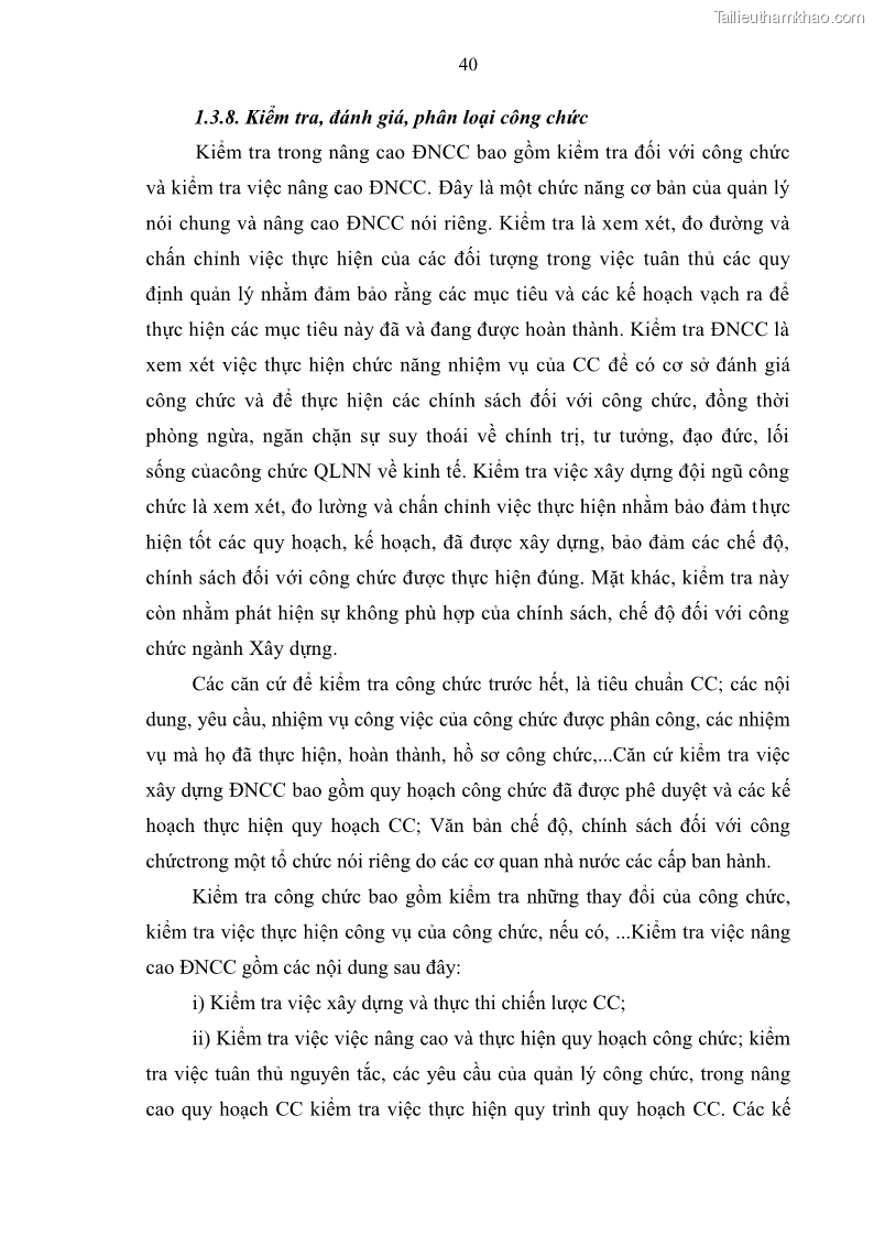 Luận văn thạc sĩ quản trị nhân lực Nâng cao chất lượng đội ngũ công chức Cơ quan Bộ Xây dựng - 7 Trang 49