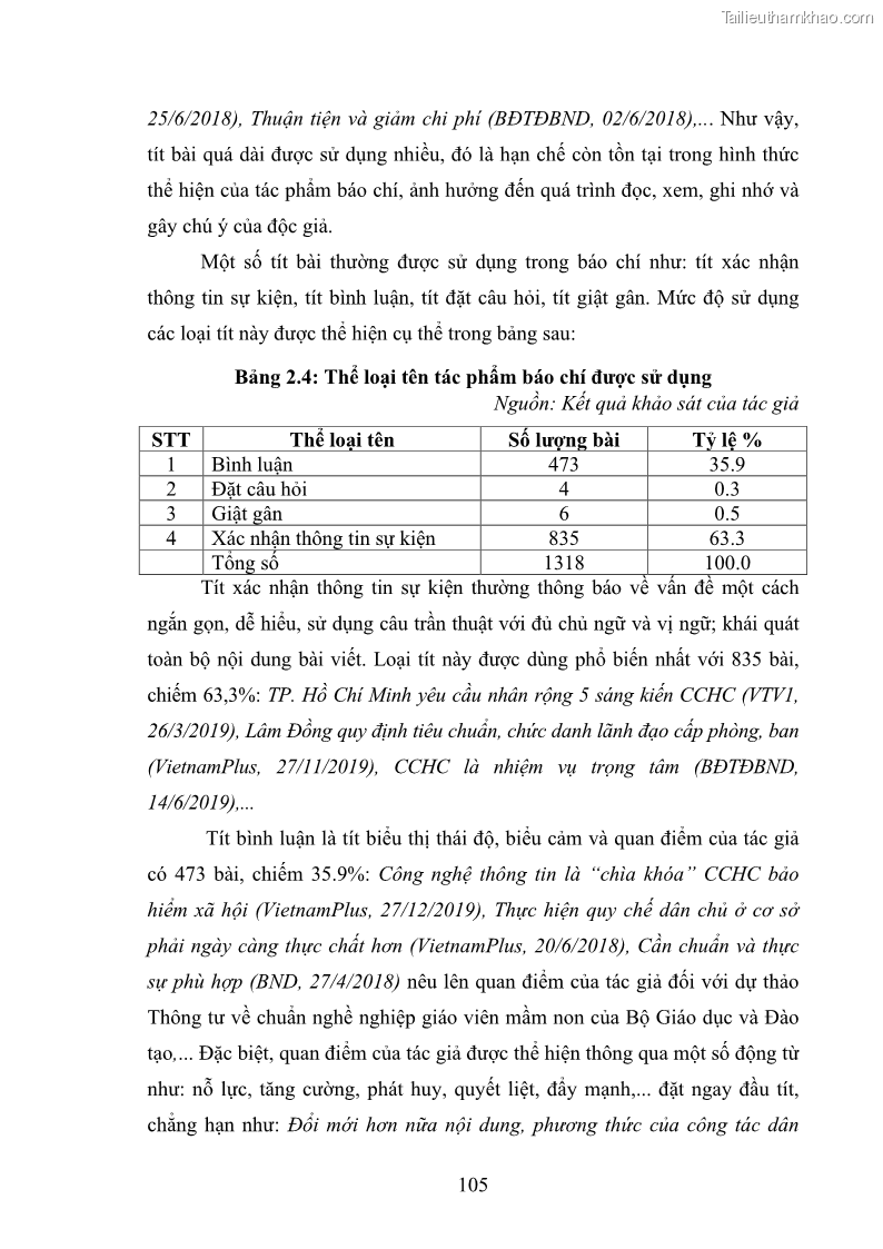 Luận án tiến sĩ báo chí học Báo chí truyền thông về chính sách cải cách hành chính nhà nước Việt Nam - 15 Trang 113