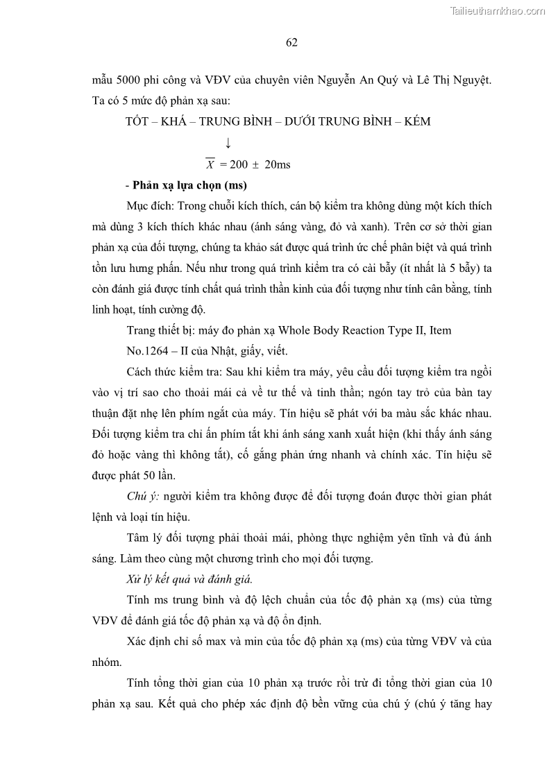 Luận án tiến sĩ giáo dục học Nghiên cứu xây dựng tiêu chuẩn đánh giá trình độ tập luyện cho nam VĐV đội tuyển Điền kinh trẻ chạy cự ly dài 15 – 17 tuổi tỉnh Khánh Hòa sau 2 năm tập luyện - 11 Trang 81
