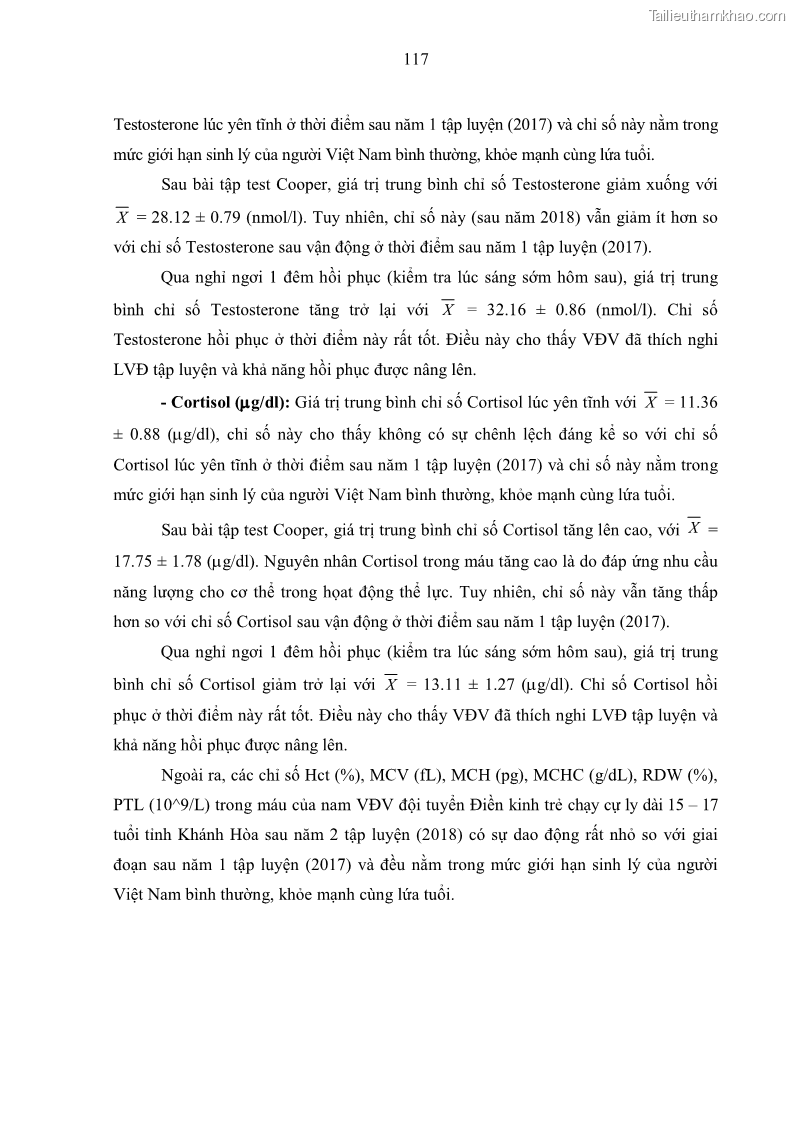 Luận án tiến sĩ giáo dục học Nghiên cứu xây dựng tiêu chuẩn đánh giá trình độ tập luyện cho nam VĐV đội tuyển Điền kinh trẻ chạy cự ly dài 15 – 17 tuổi tỉnh Khánh Hòa sau 2 năm tập luyện - 20 Trang 153