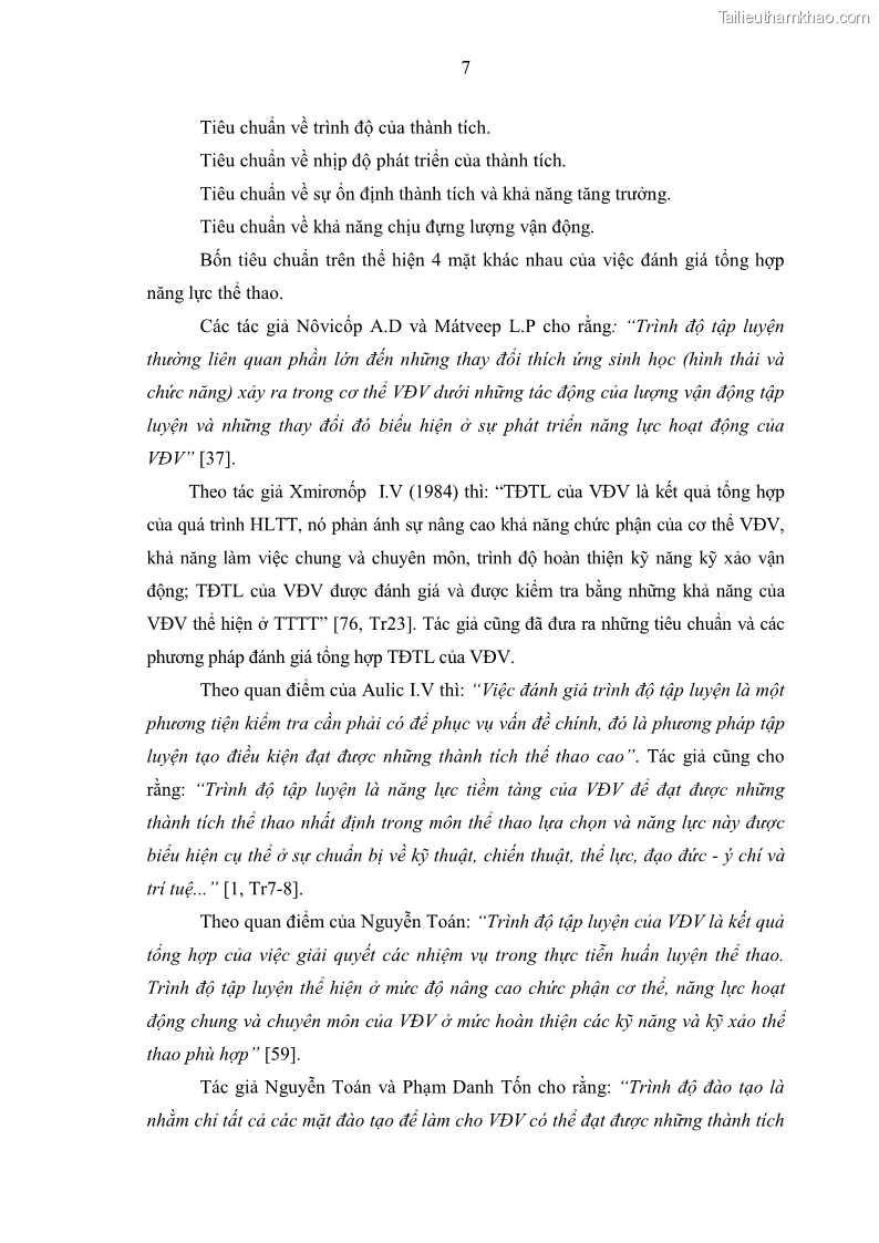 Luận án tiến sĩ giáo dục học Nghiên cứu xây dựng tiêu chuẩn đánh giá trình độ tập luyện cho nam VĐV đội tuyển Điền kinh trẻ chạy cự ly dài 15 – 17 tuổi tỉnh Khánh Hòa sau 2 năm tập luyện - 4 Trang 25