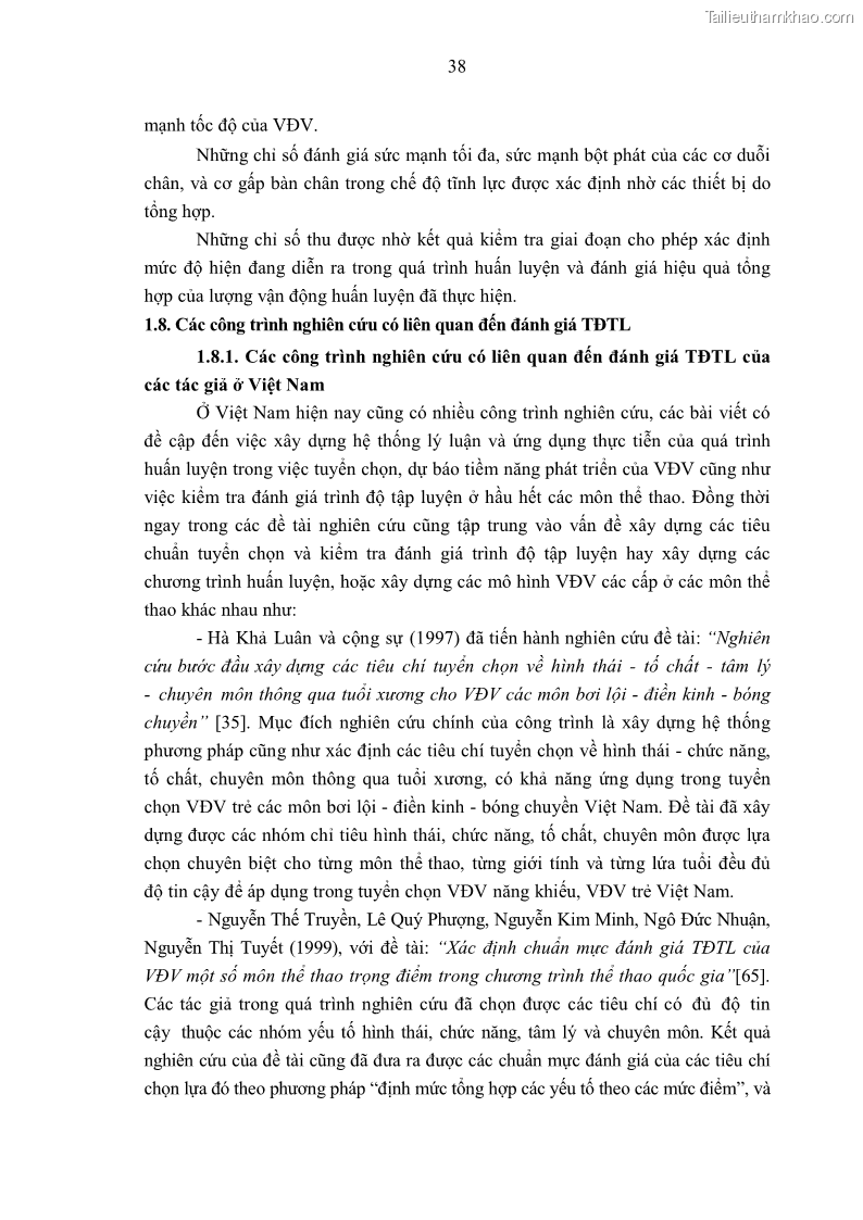 Luận án tiến sĩ giáo dục học Nghiên cứu xây dựng tiêu chuẩn đánh giá trình độ tập luyện cho nam VĐV đội tuyển Điền kinh trẻ chạy cự ly dài 15 – 17 tuổi tỉnh Khánh Hòa sau 2 năm tập luyện - 8 Trang 57