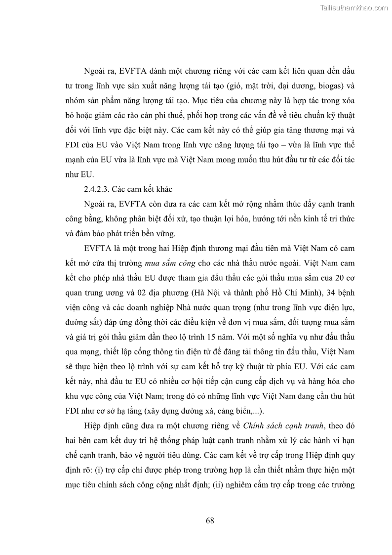 Luận án tiến sĩ kinh tế quốc tế Đánh giá tác động dự kiến của Hiệp định thương mại tự do Việt Nam - EU đối với đầu tư trực tiếp nước ngoài vào Việt Nam - 11 Trang 81