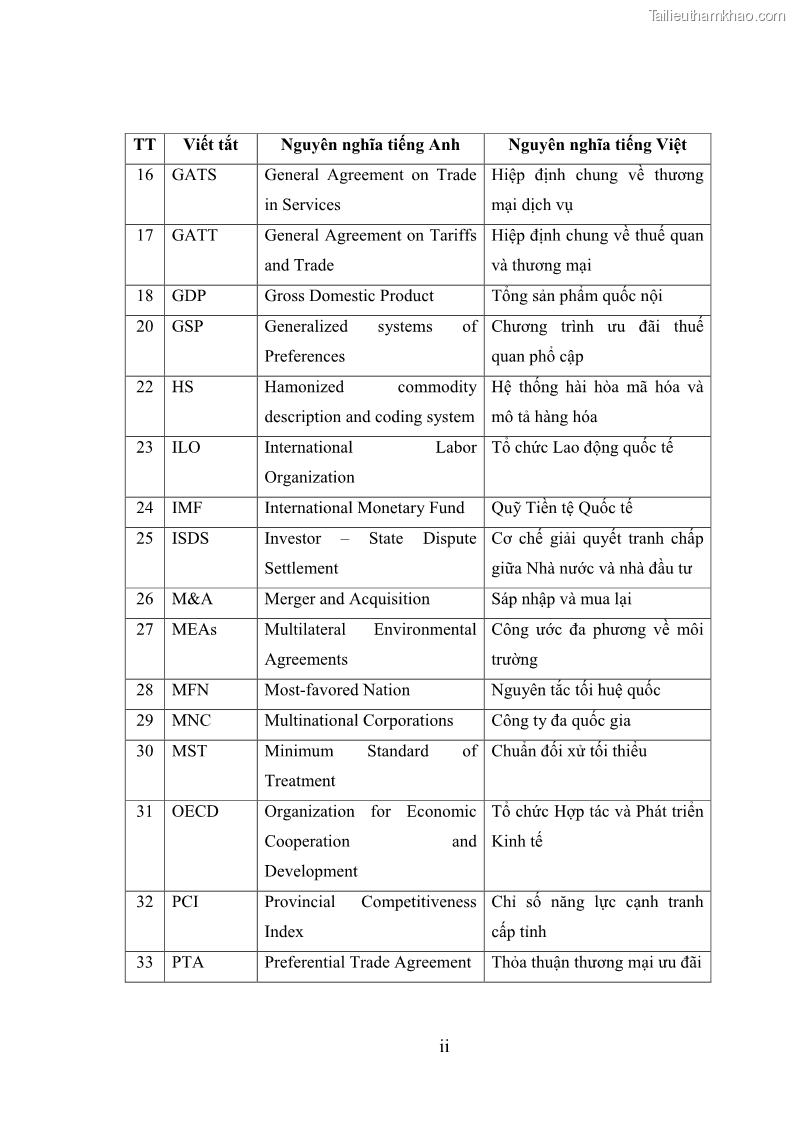 Luận án tiến sĩ kinh tế quốc tế Đánh giá tác động dự kiến của Hiệp định thương mại tự do Việt Nam - EU đối với đầu tư trực tiếp nước ngoài vào Việt Nam - 2 Trang 9