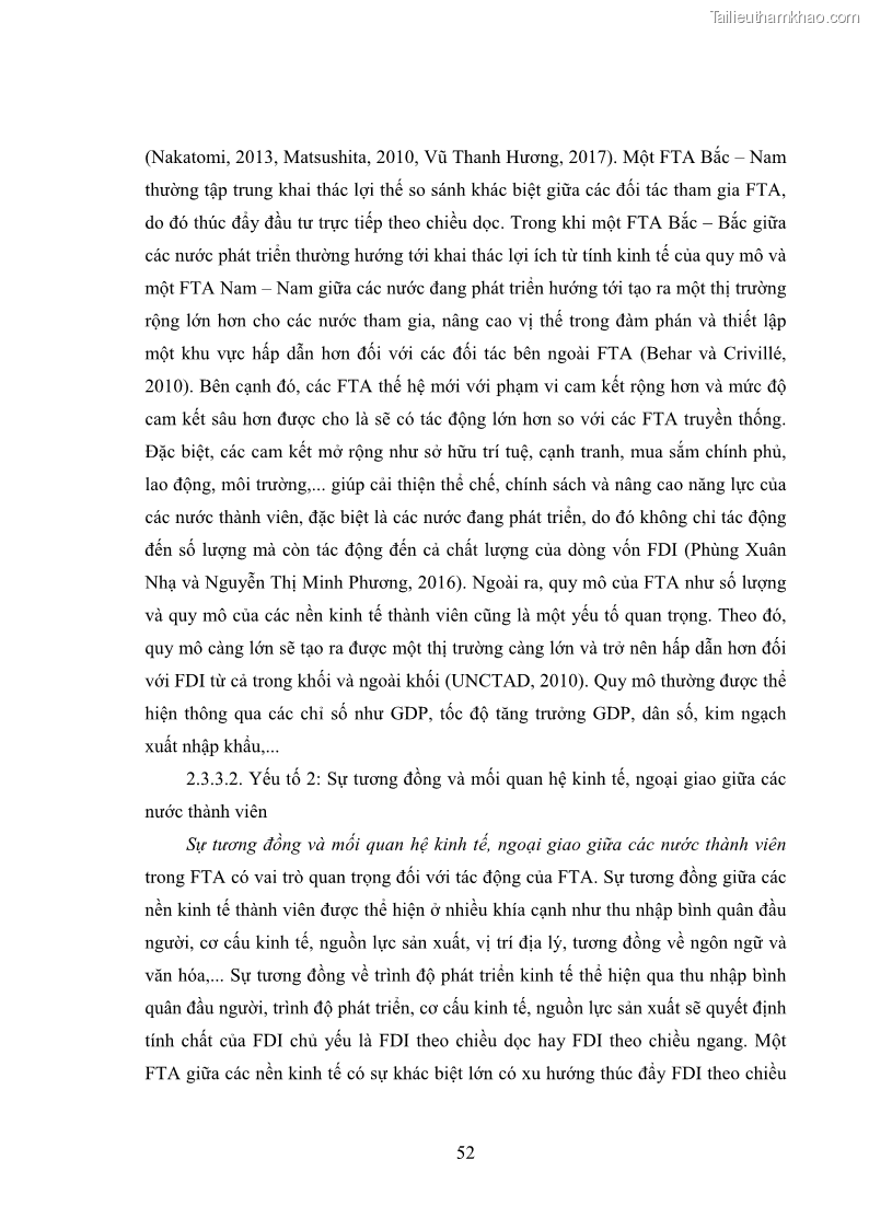 Luận án tiến sĩ kinh tế quốc tế Đánh giá tác động dự kiến của Hiệp định thương mại tự do Việt Nam - EU đối với đầu tư trực tiếp nước ngoài vào Việt Nam - 9 Trang 65