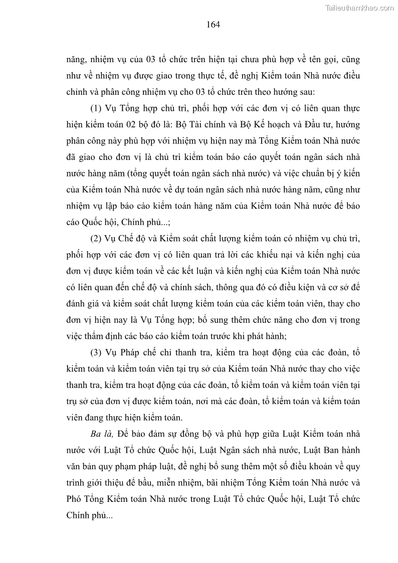 Luận án tiến sĩ kinh tế Tăng cường vai trò của kiểm toán hoạt động ở Việt Nam do kiểm toán nhà nước thực hiện - 22 Trang 169