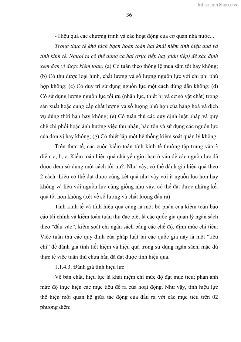 Luận án tiến sĩ kinh tế Tăng cường vai trò của kiểm toán hoạt động ở Việt Nam do kiểm toán nhà nước thực hiện - 6 Trang 41