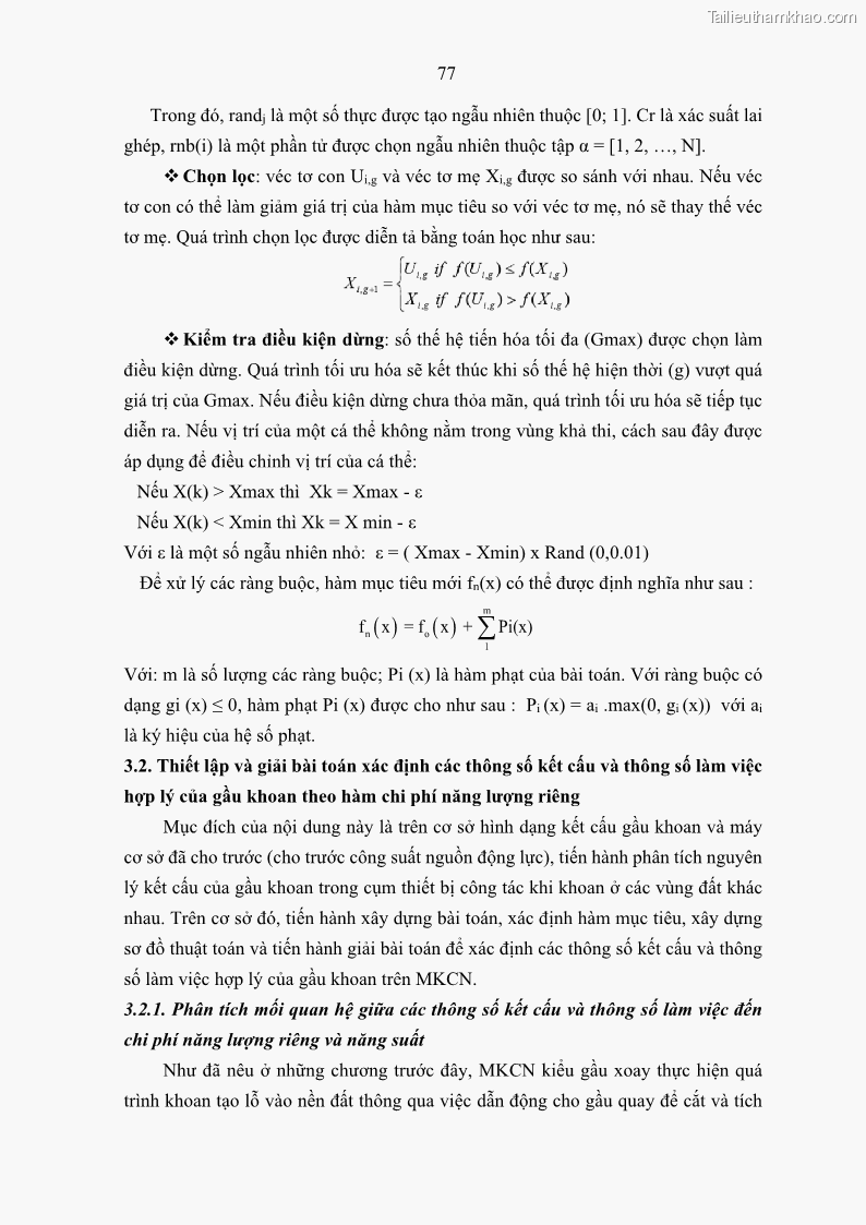 Luận án tiến sĩ kỹ thuật: máy khoan cọc nhồi Nghiên cứu xác định các thông số kỹ thuật hợp lý của bộ công tác máy khoan cọc nhồi kiểu gầu xoay do Việt nam chế tạo - 13 Trang 97