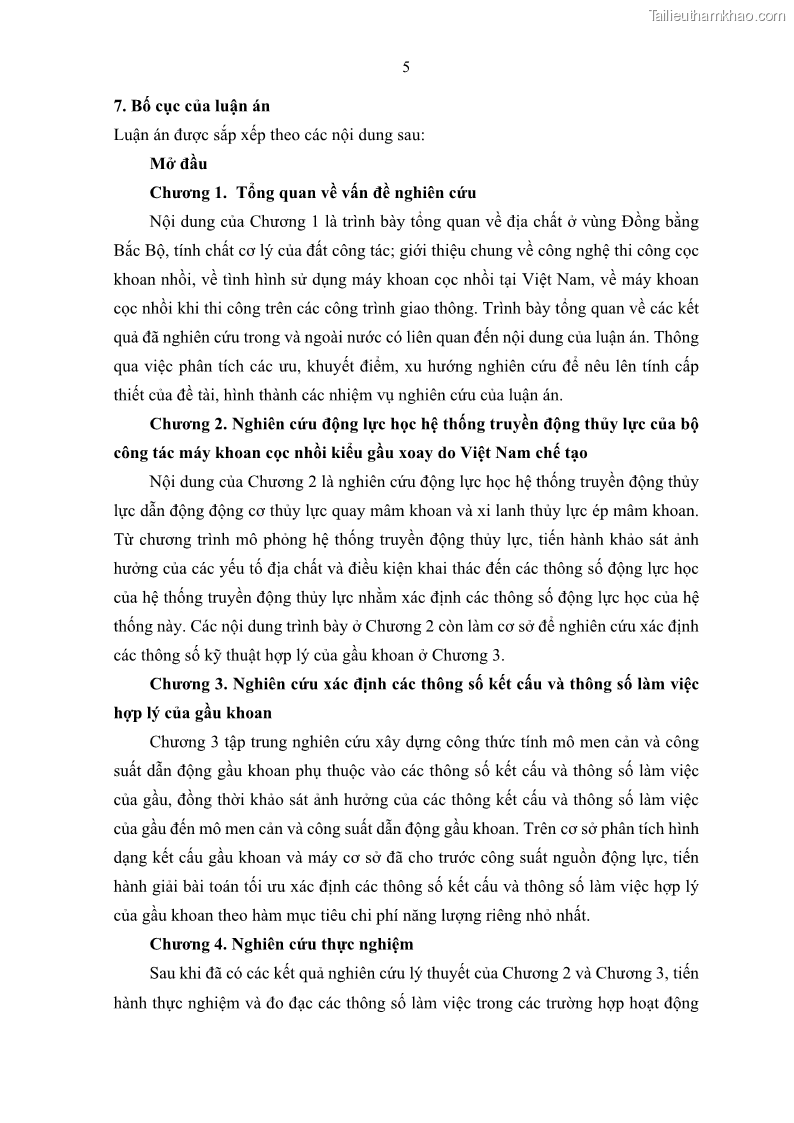 Luận án tiến sĩ kỹ thuật: máy khoan cọc nhồi Nghiên cứu xác định các thông số kỹ thuật hợp lý của bộ công tác máy khoan cọc nhồi kiểu gầu xoay do Việt nam chế tạo - 4 Trang 25