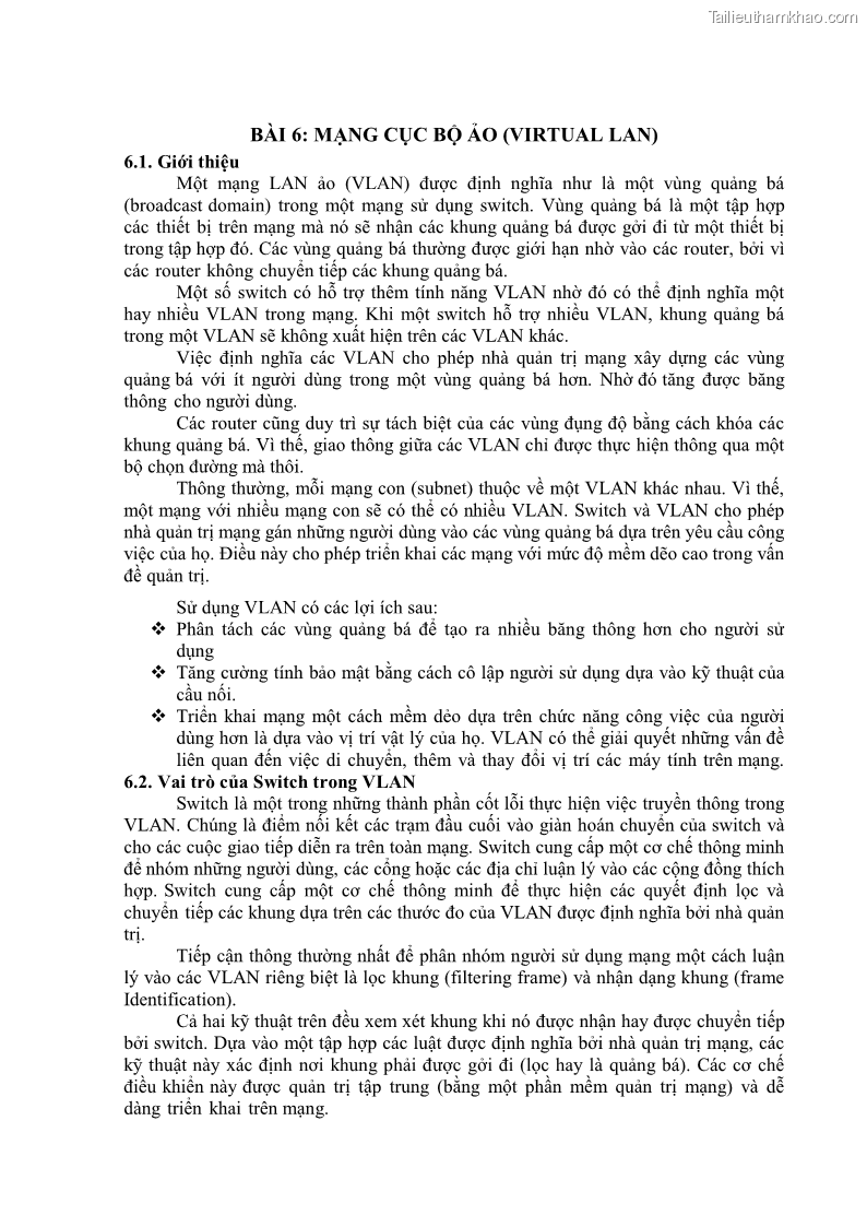 Giáo trình Thiết kế, xây dựng mạng Lan Phần 2 - CĐ Cơ điện Hà Nội - 1 Trang 1