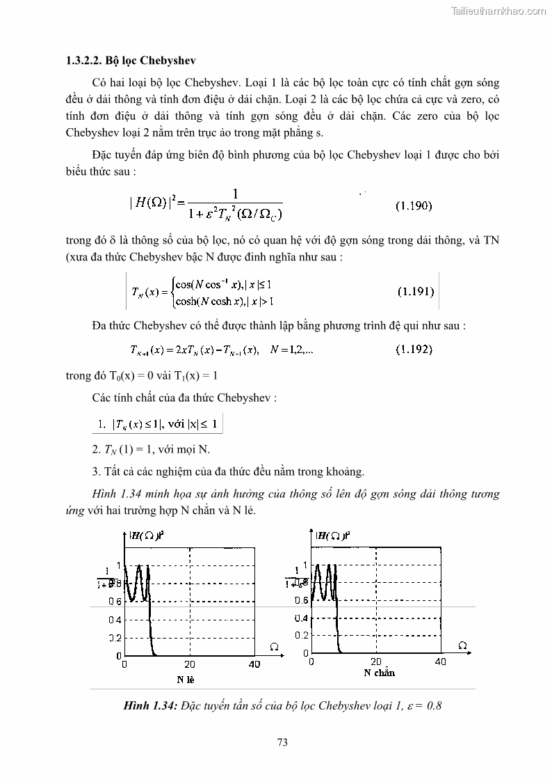 Giáo trình Xử lý tín hiệu số 2 Phần 1 - 10 Trang 73
